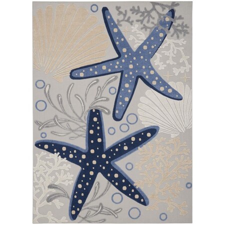 Palacedesigns 8 x 11 ft. Blue & Gray Indoor & Outdoor Area Rug PA3657780